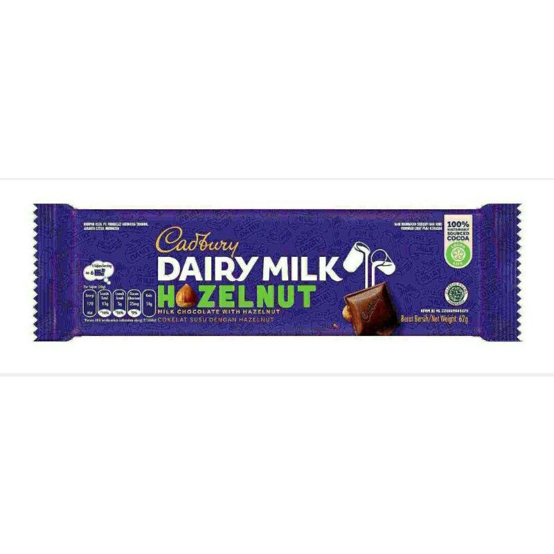 Jual Cadbury Dairy Milk Hazelnut Chocolate 62gr | Shopee Indonesia