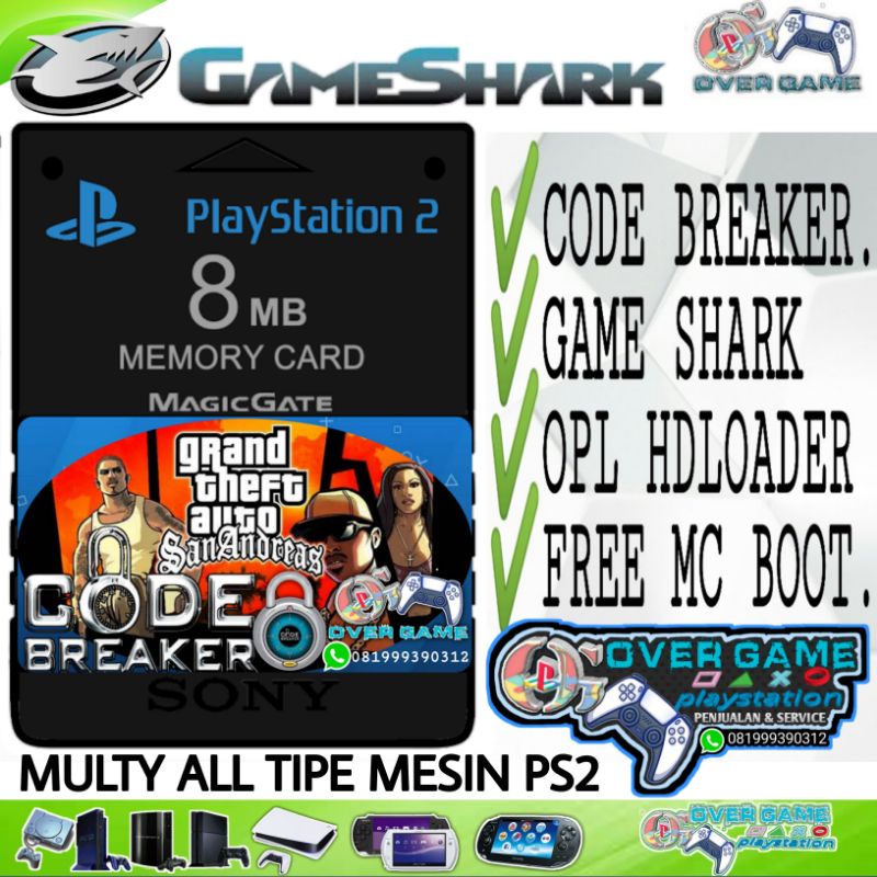 Memory card on sale ps2 codebreaker