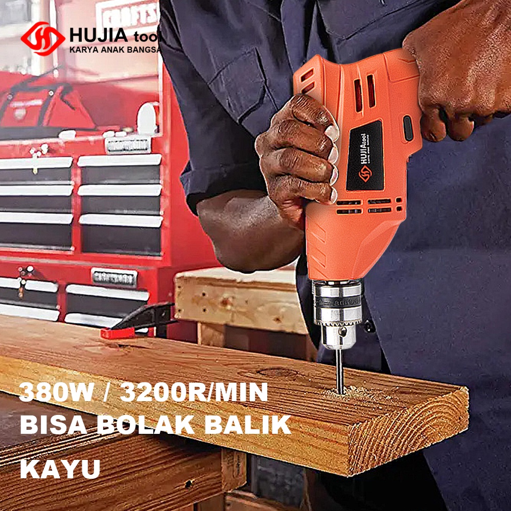 Jual BISA COD 10mm BOR LISTRIK MURAH 380W mesin bor 3200rpm bor listrik ...