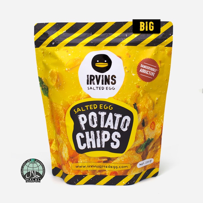 Jual Irvins Salted Egg Potato Chips Big (230G) | Shopee Indonesia