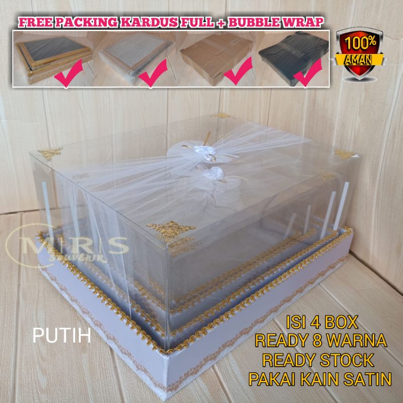 Jual Box Seserahan Mika Set Isi 4 Kotak Parcel Hantaran Kece Shopee Indonesia 6662