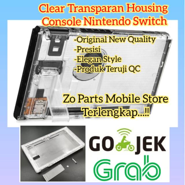 Jual Clear Housing Transparan Casing Console Nintendo Switch Original ...