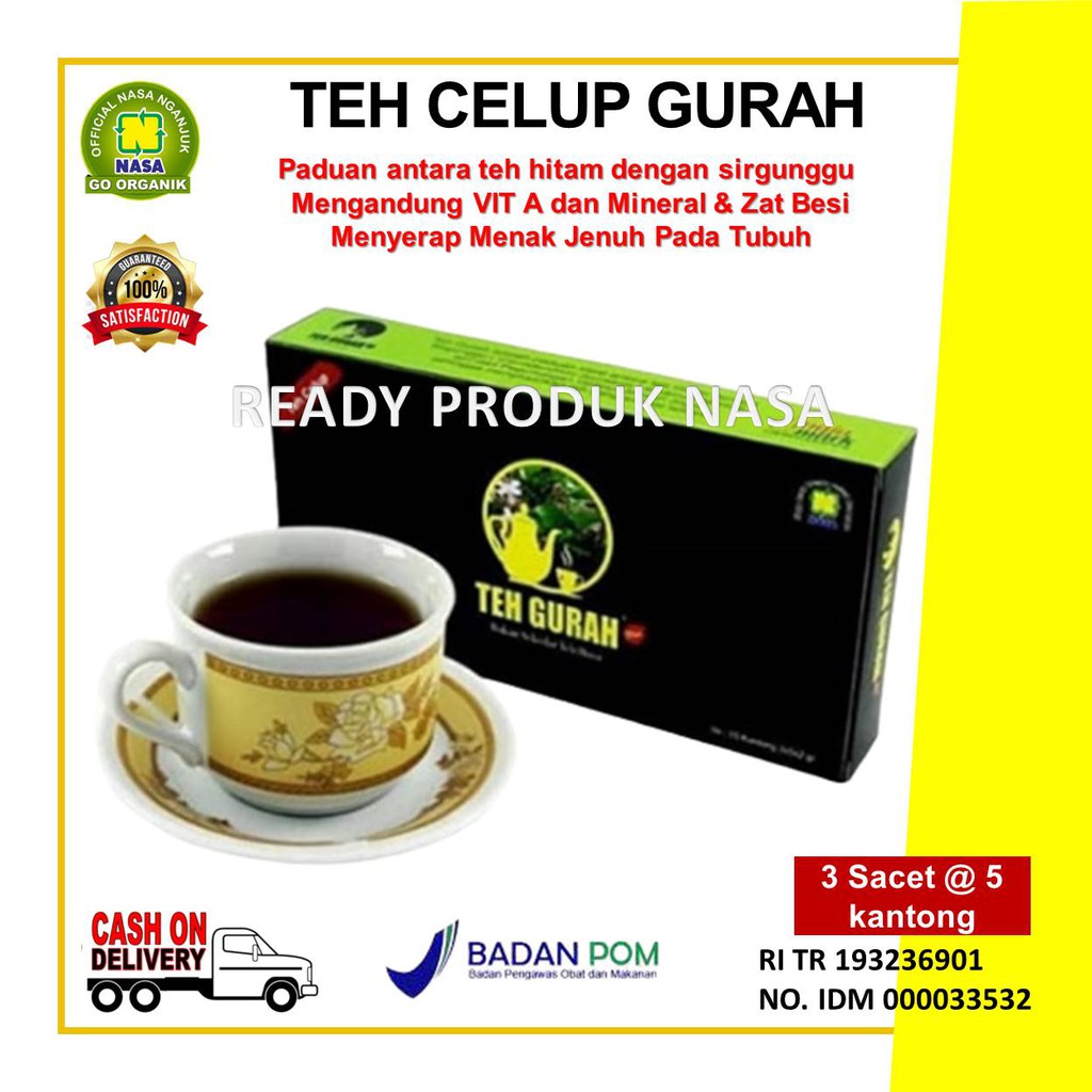 Jual Teh Gurah Nasa Herbal Alami Minuman Teh Gurah Shopee Indonesia 6563