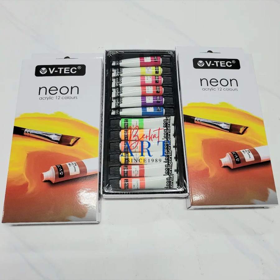 Jual V Tec Acrylic Colour Neon Cat Akrilik Neon 12 Warna V Tec