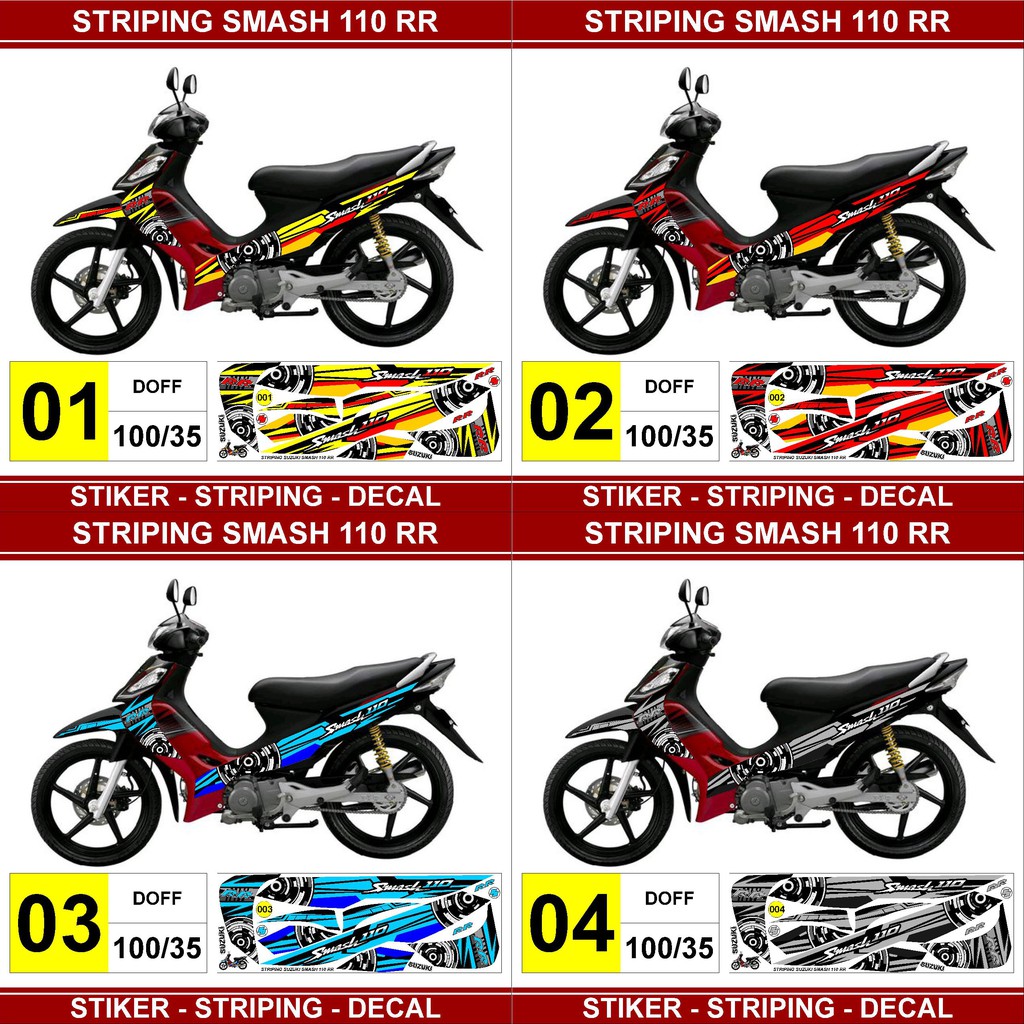 Jual Stiker Striping Decal Suzuki Smash 110RR FK110 Smash Revolution ...