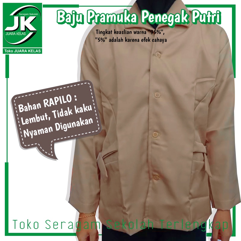 Jual [toko Juara Kelas] Baju Pramuka Panjang Rapilo Penegak Putri