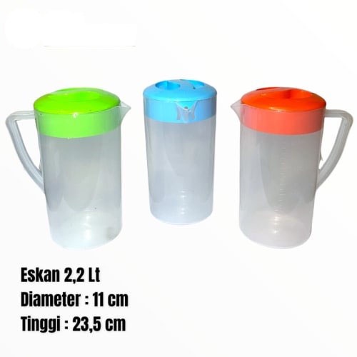 Jual Teko Air Plastik 22 Liter Water Jug Eskan Pitcher Tempat Air Minum Tahan Panas Bening 8529