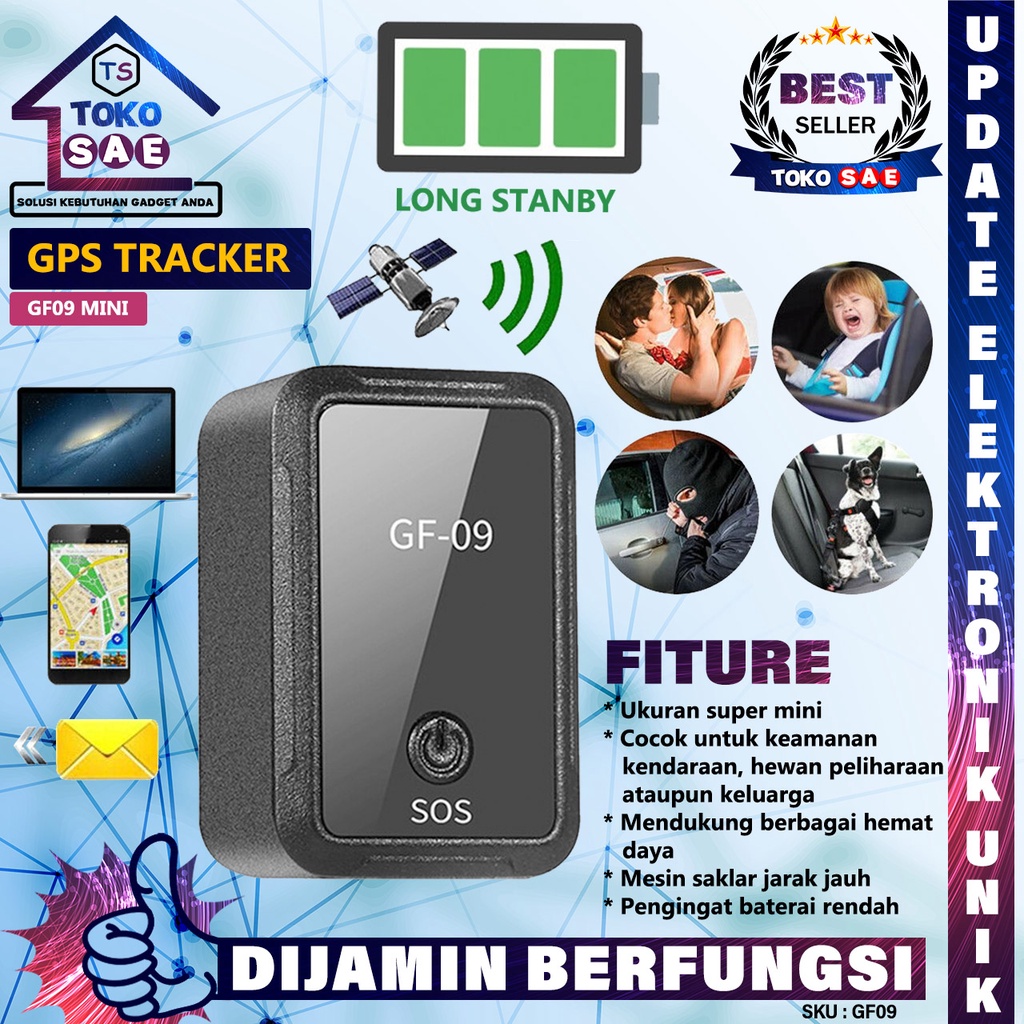 Jual GPS GF09 Alat Pelacak Lokasi Tracking Location Tracker Mini