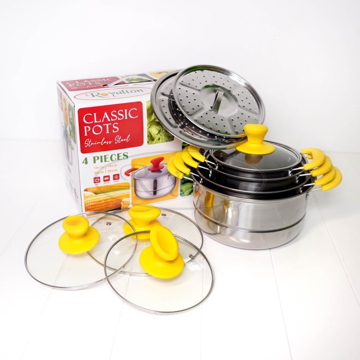 Jual Classic Pot - Panci Set Steamer Stainless Steel / Panci Bahenol ...