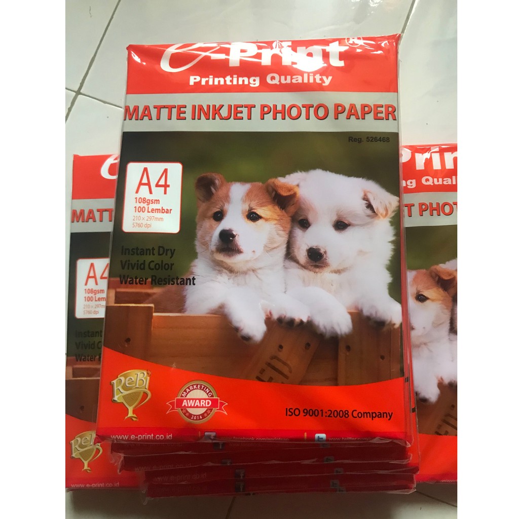 Jual KERTAS PHOTO INKJET MATTE PAPER EPRINT 108gsm 100 SHEET MURAH
