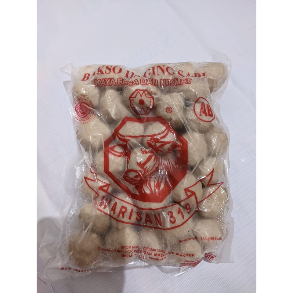 Jual Bakso Sapi Merek Warisan 319 Isi 50 700gr Shopee Indonesia