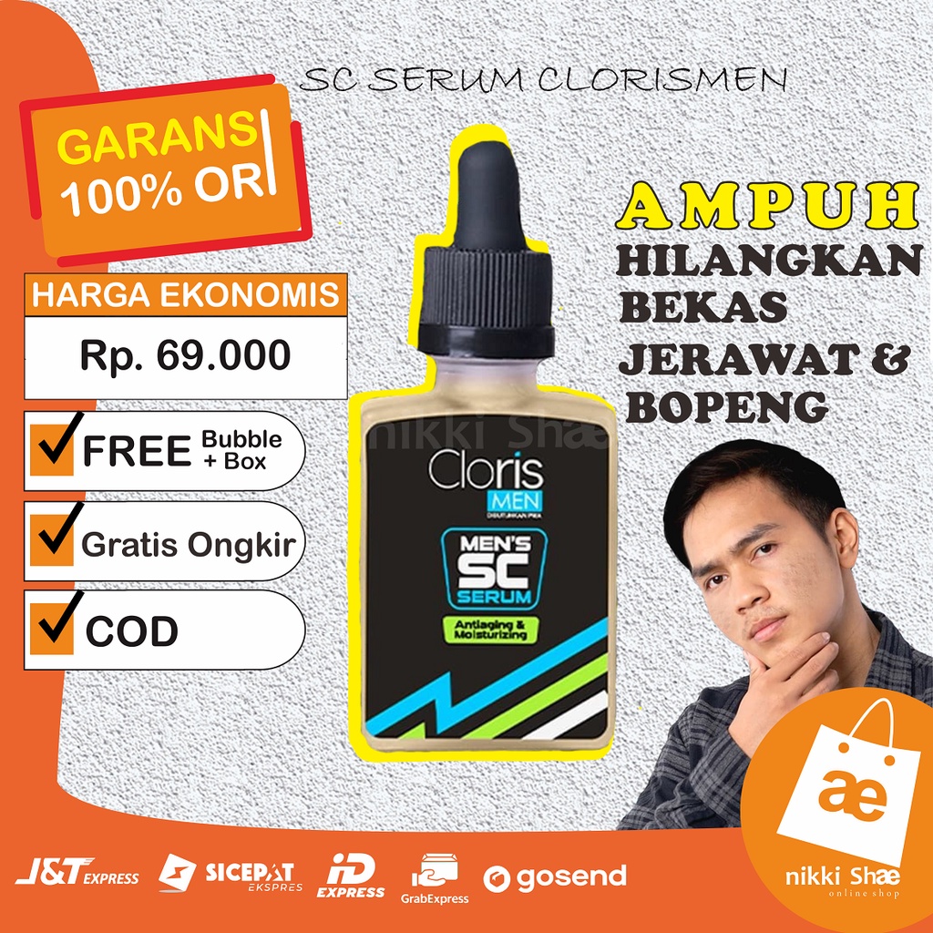 Jual Clorismen SC Serum Menghilangkan Bopeng Dan Bekas Jerawat Pria 100 ...