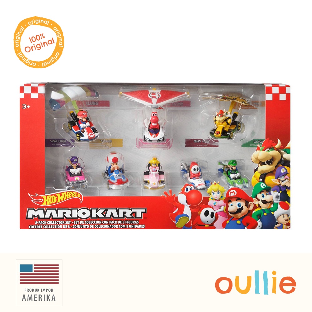 Jual Hot Wheels Mario Kart Glider Bundle 8 Pack Collector Set