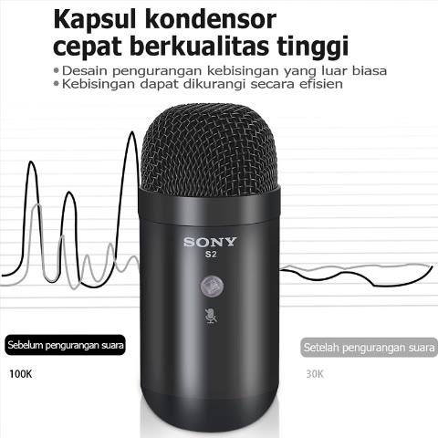 Jual sony/mic kondensor original S1/S2,microphone youtuber,mic ...