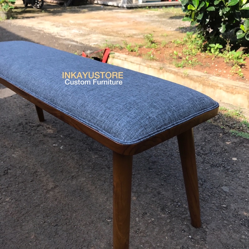 Jual BANGKU JATI MINIMALIS JOK EMPUK | BENCH KAYU JATI BUSA EMPUK ...