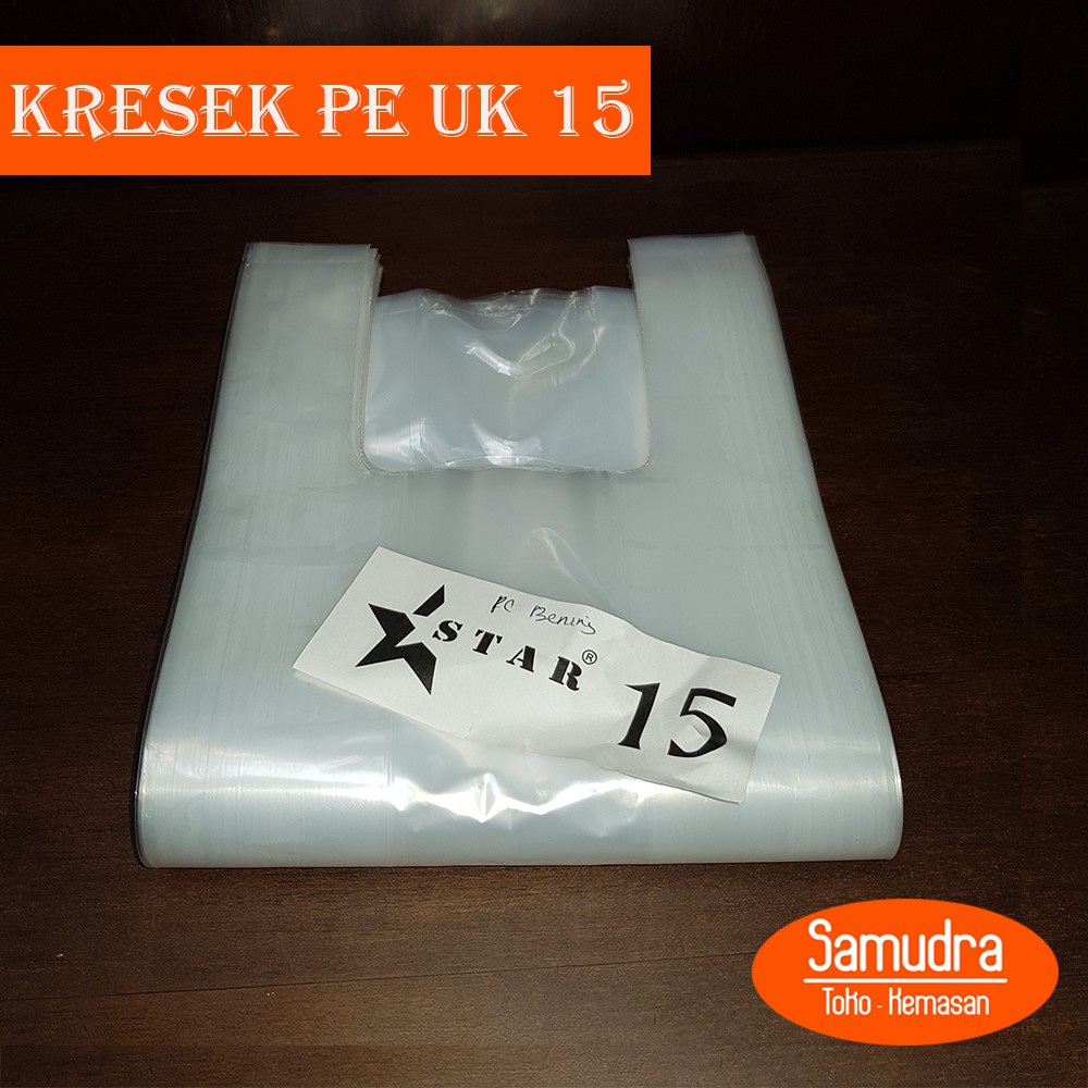 Jual Kantong Keresek PE Bening Uk. 15 / Kresek Transparan Tebal ...