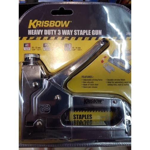 Jual TZ1035 Krisbow Heavy Duty Staple Gun Staples 3in1 Gun Tacker