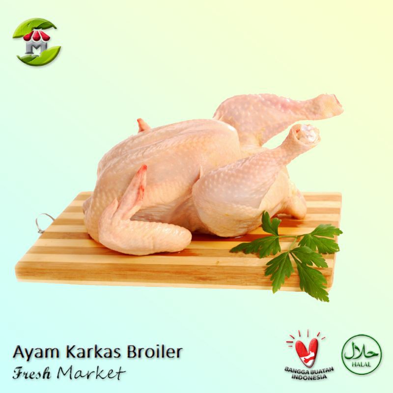 Jual Ayam Karkas Broiler Ayam Potong Utuh 0 5 1 Kg Per Ekor Shopee