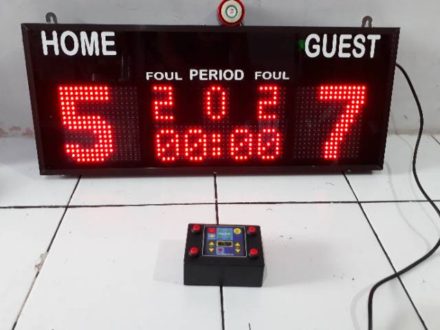 Product image Papan Skor digital futsal basket voli badminton sepakbola praktis training bell  timer- babak- foul 8