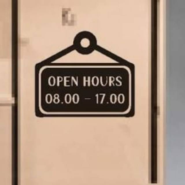 Jual Tanda Sign Tulisan Display Board Open Hours Jam Buka 