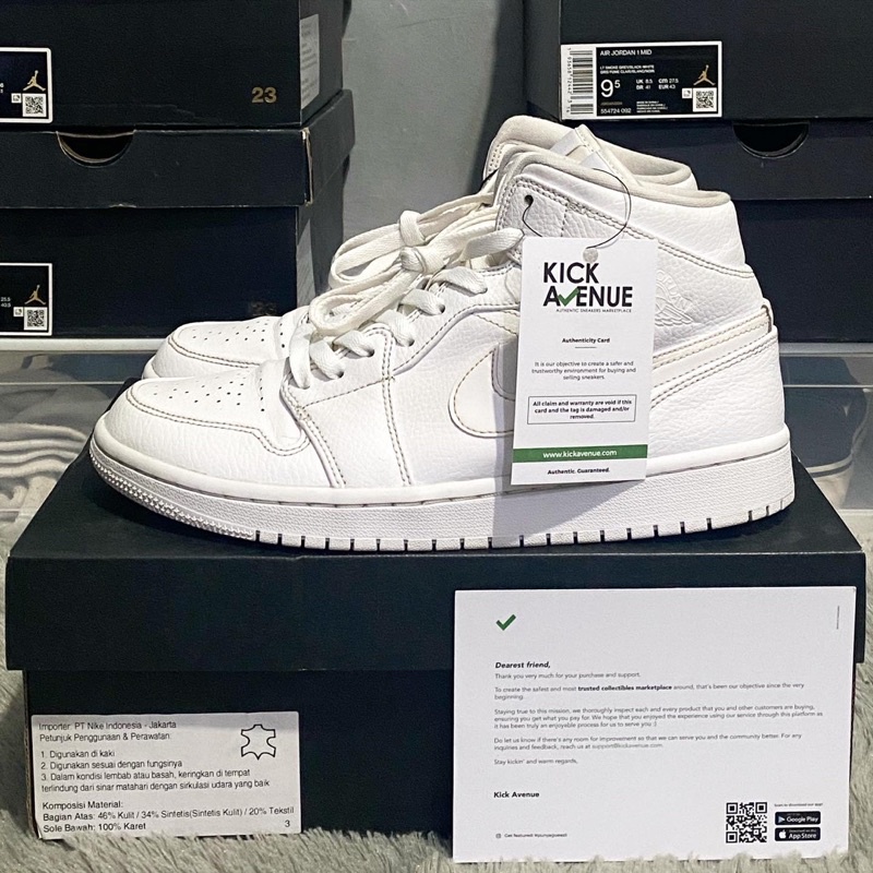 ★Nike ナイキ Jordan 1 Mid Triple White (2020) 