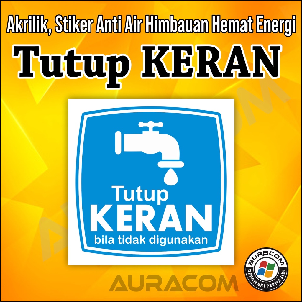 Jual Akrilik Stiker Anti Air Himbauan Hemat Energi Shopee Indonesia