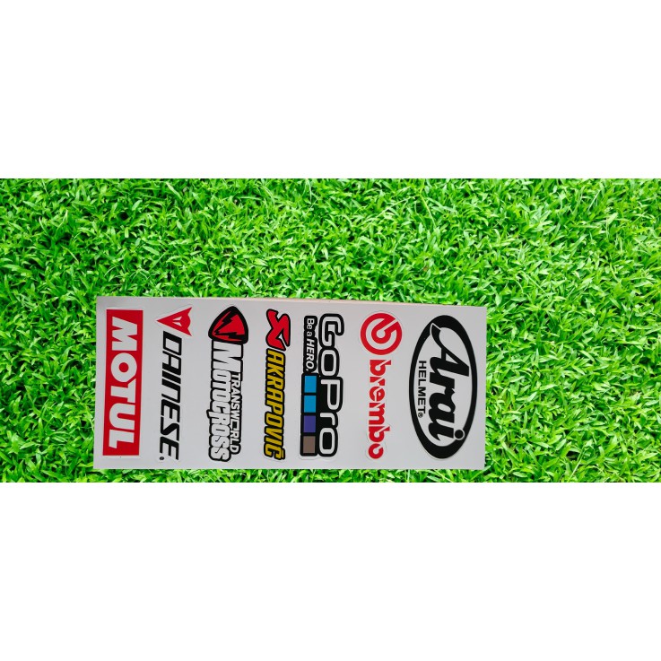 Jual Stiker Sponsor Gopro Brembo Arai Akrapovic Motocross Dainesse ...