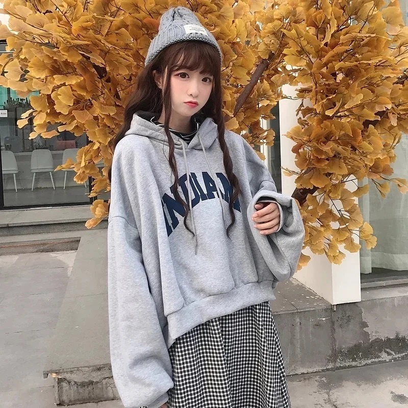 Jual Hoodie Indiana Oversize Crop Wanita Sweater Hoodie Kasual Oversize Wanita Shopee Indonesia