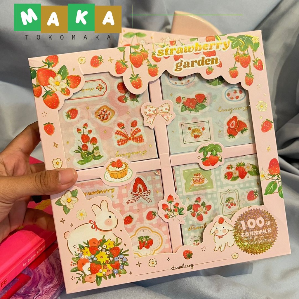 Jual stiker vinyl semnu isi 100 versi 2 sticker DIY sticker journaling ...