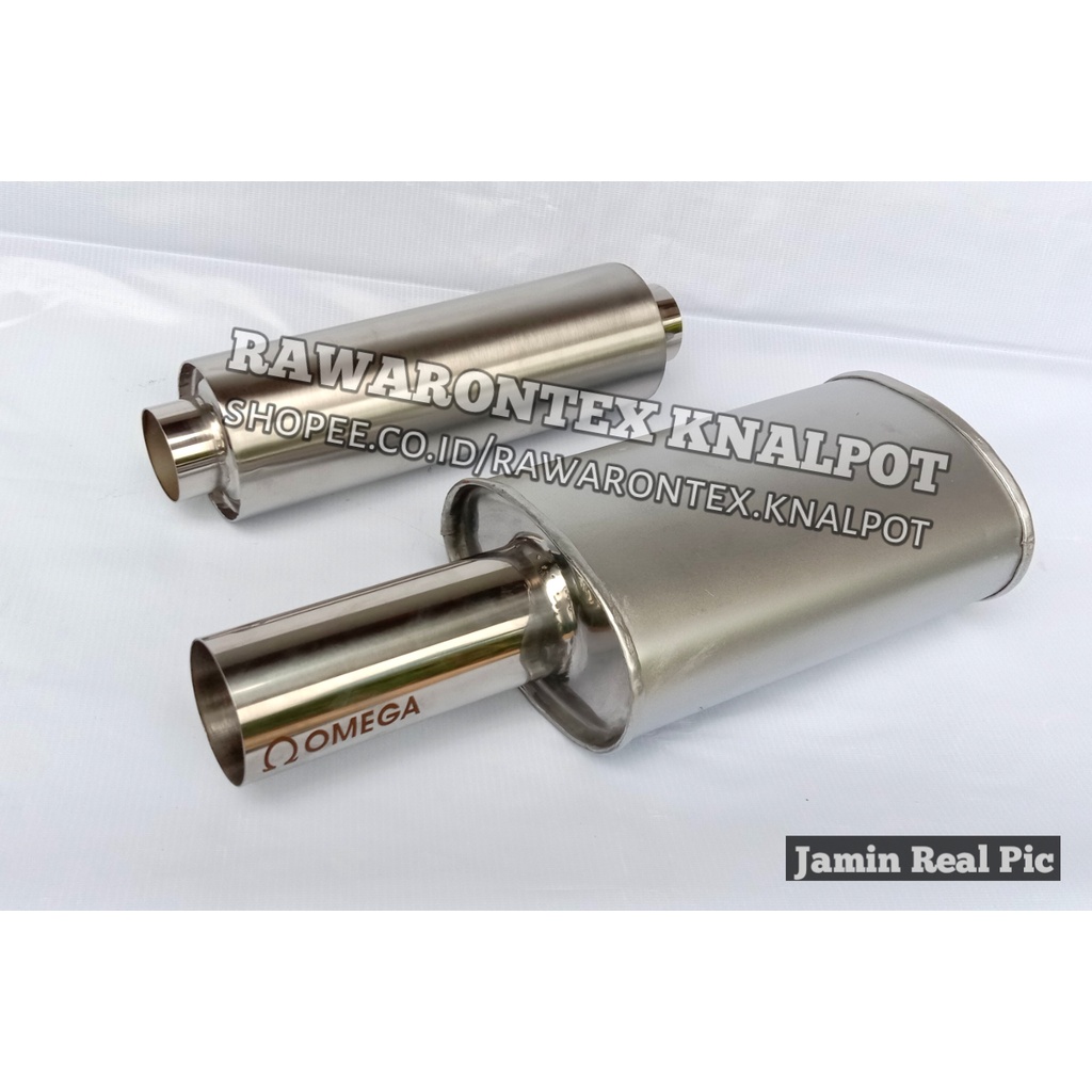 Jual Paket Resonator Stenlis Dan Muffler Omega Galvanis Suara Kering