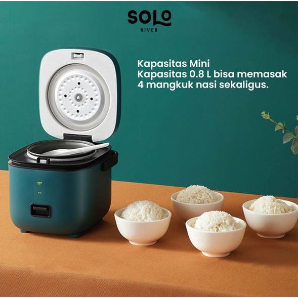 Jual SOLO RIVER Smart Rice Cooker Mini 0.8 L Penanak Nasi Minimalis ...