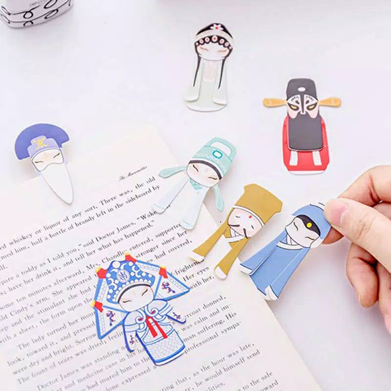 Jual Pembatas Buku Bookmark Set Chinese Style Peking Opera Lucu Unik ...