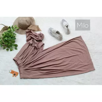 Celana Kulot Lebar Wanita Bahan Mongle Premium Pinggang Karet Bisa Cukup Sampai Jumbo