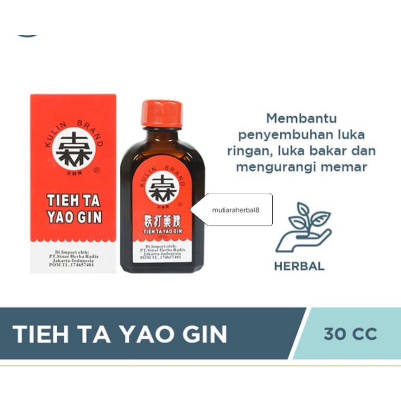 Tieh Ta Yao Gin ( chu kiang Brand ) - Obat merah cina untuk luka/memar
