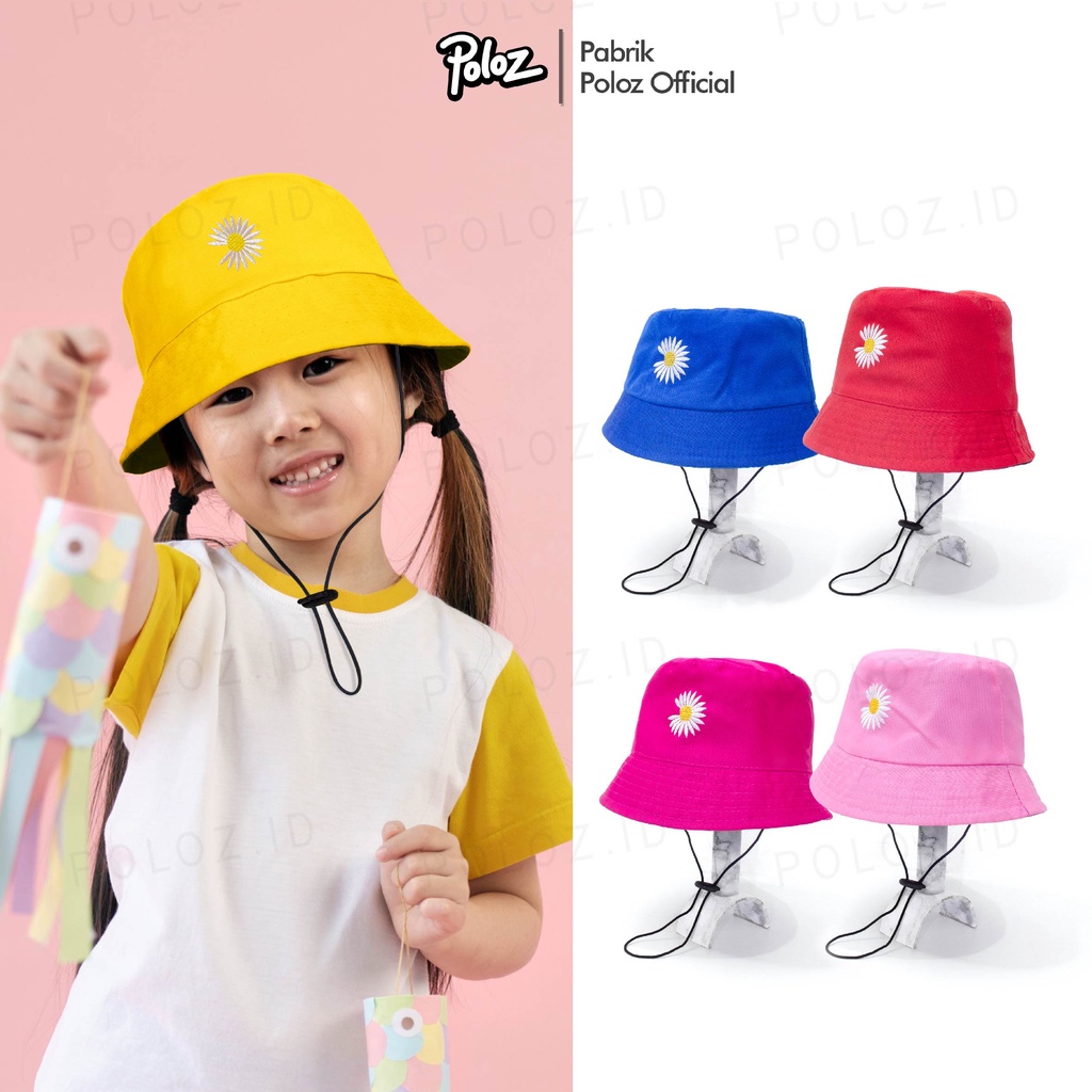 Jual TOPI BUCKET TALI ANAK MOTIF BUNGA BORDIR BUNGA TOPI BUCKET ANAK ...