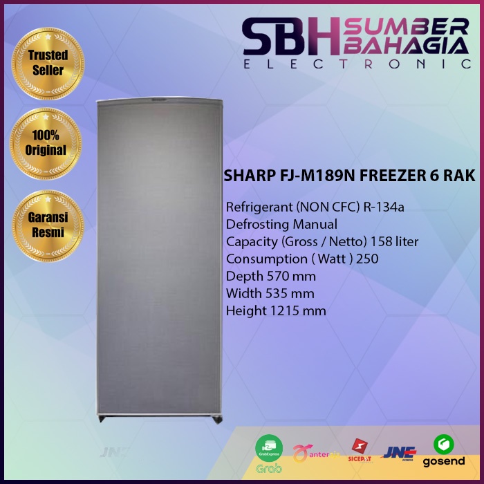 Jual SHARP FJ-M189N FREEZER 6 RAK (NEW) (KHUSUS BANDUNG) | Shopee Indonesia