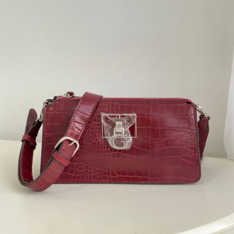 Jual Guess Stephi Croc Print Mini Crossbody Bag Original Tas