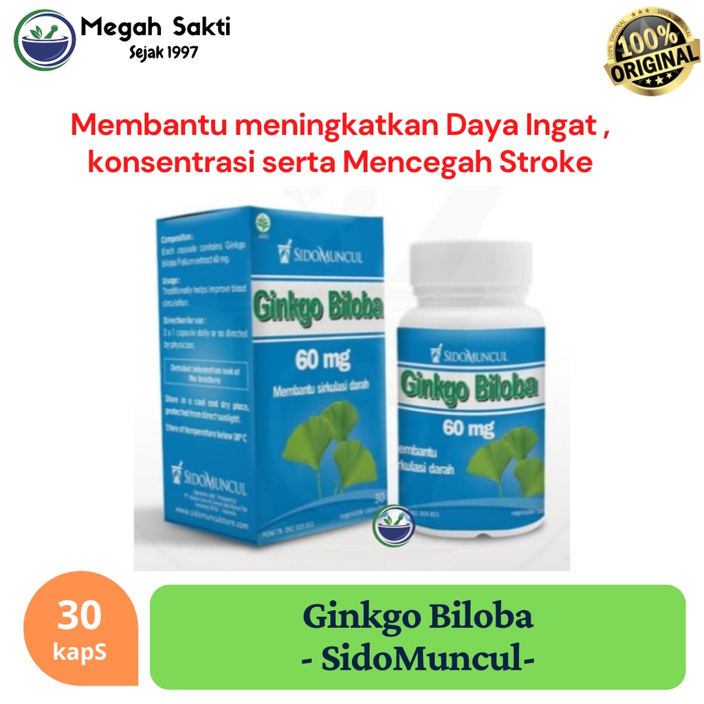 Jual MGS - Sido Muncul Ginkgo Biloba - Suplemen Herbal Memory Untuk ...