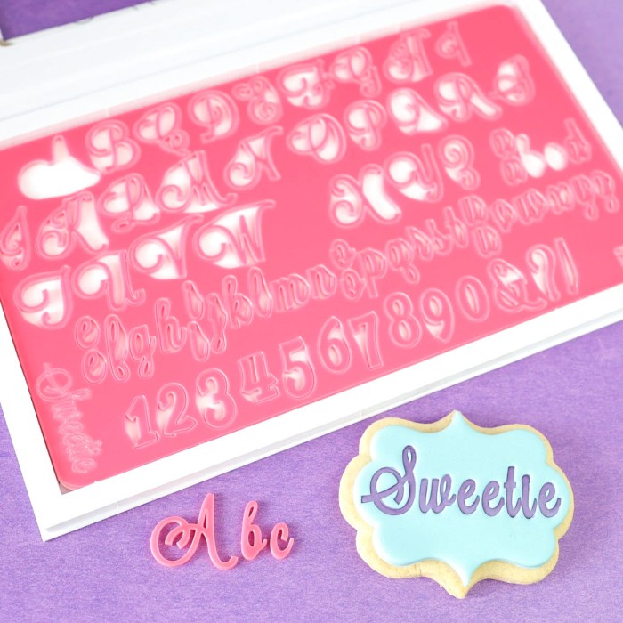 Jual Sweetie Medium Sweet Stamp Alphabet Stamp Cake Emboss Embosser ...