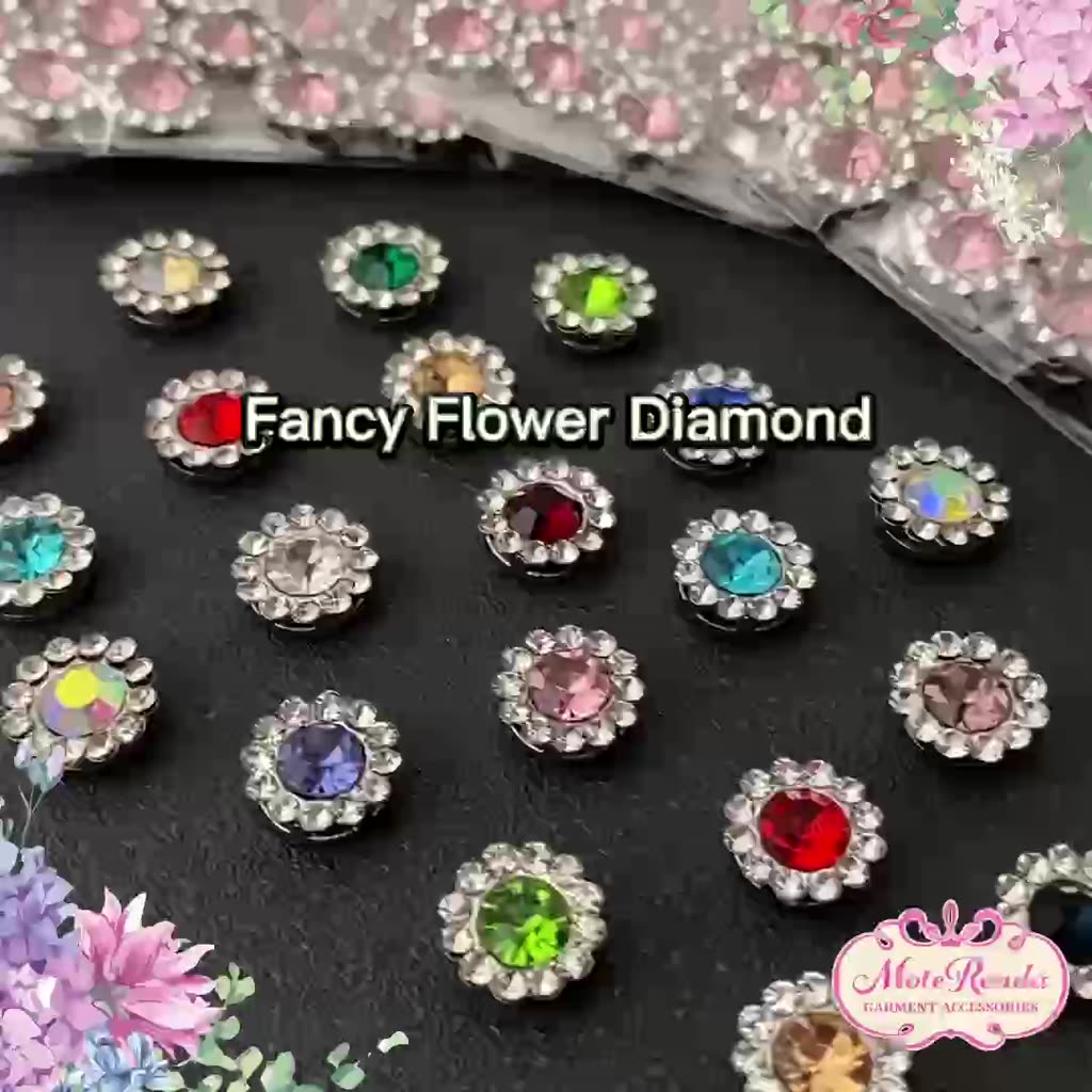 Jual Fancy kristal jahit payet bentuk bunga (flower diamond) kualitas ...