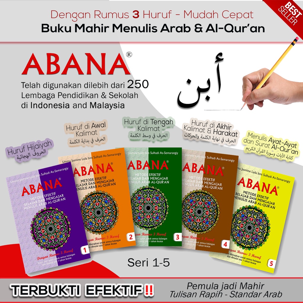 Jual ABANA - Buku Belajar Menulis Arab Hijaiyah Dan Al Quran Mudah ...