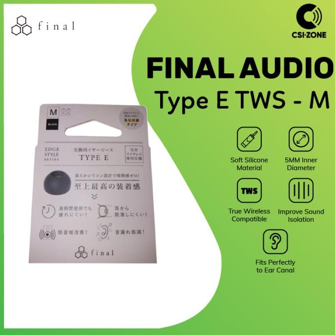 Jual Final Audio Type E True Wireless Tws Eartips Replacement Black