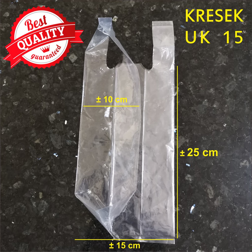 Jual Murah Kantong Plastik Kresek Pe Bening Dan Tebal Uk 15 24 28 30 35 40 Kemasan 500 Gram 