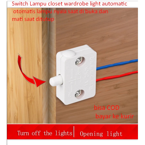 Jual Switch Lampu Closet Wardrobe Light Automatic Otomatis Lampu Nyala