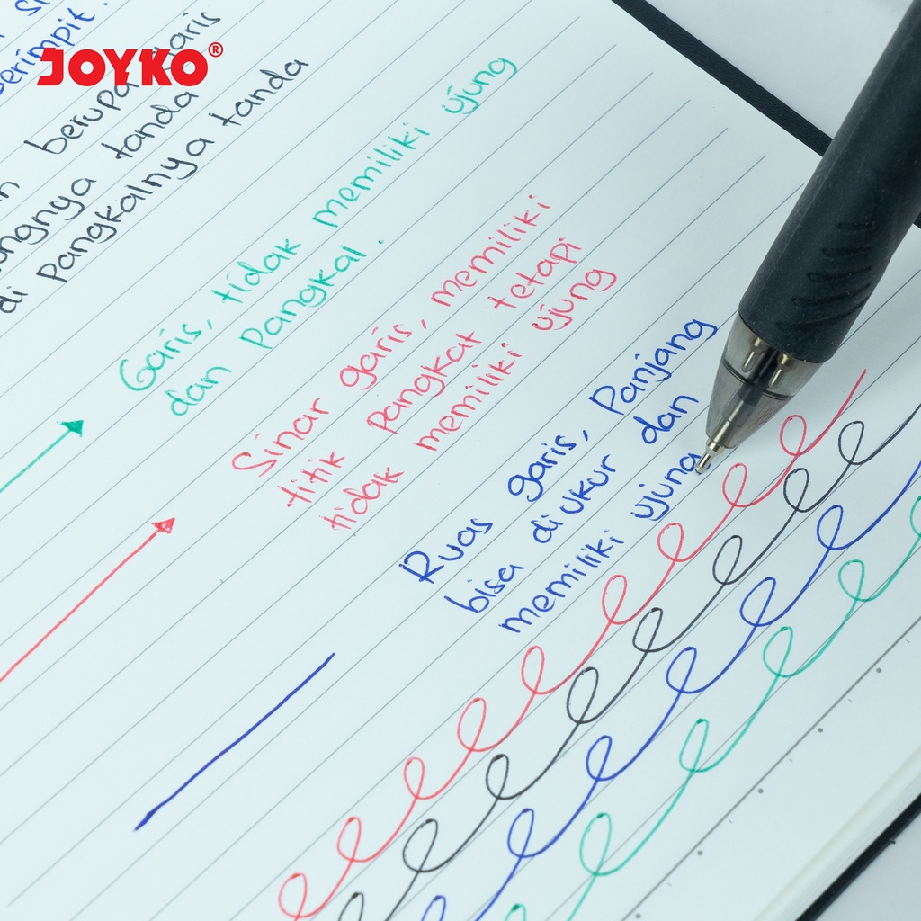 Ball Pen Pulpen Pena Joyko BP-213 Quaco 0.7 mm 4 Warna Colors (3)