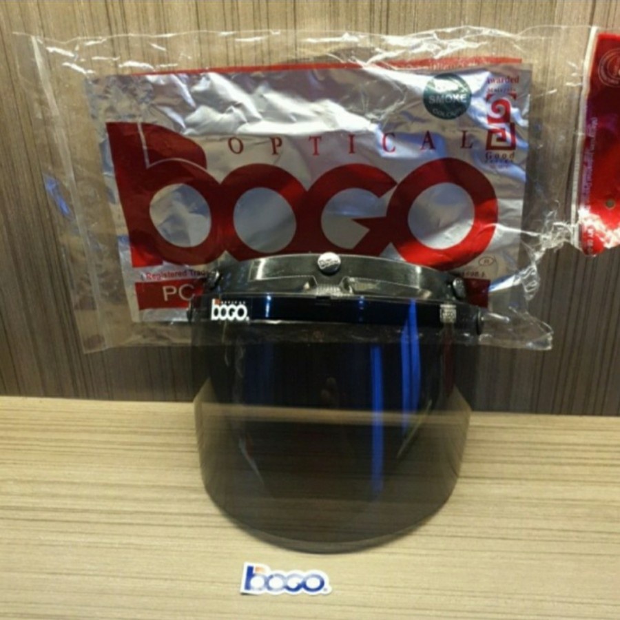 Jual Helm Retro Force +Kaca Bogo Flat Original +Smart Lock System Grey ...
