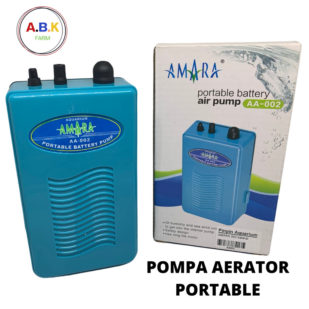 Jual Amara AA 002 Portable Pompa Udara Aerator Baterai Batre Battery ...