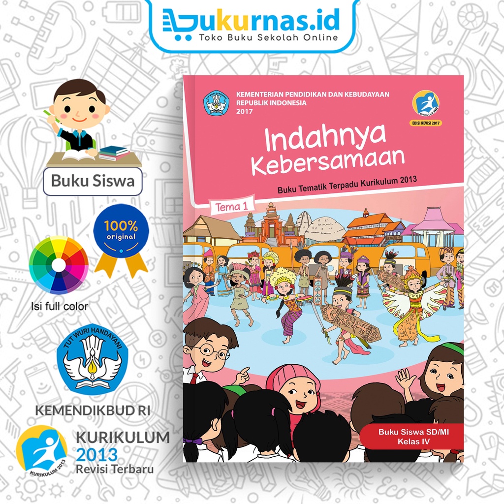 Jual Buku Tematik SD Kelas 4 Tema 1 Indahnya Kebersamaan K13 Revisi ...