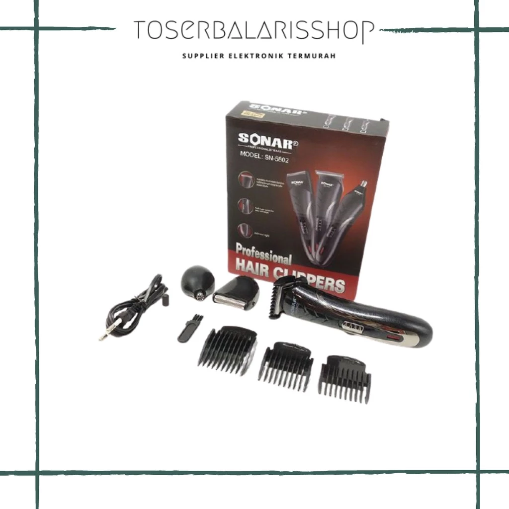 ALAT CUKUR RAMBUT KUMIS JENGGOT DAN BULU HIDUNG SONAR SN-5802 | AutoStock