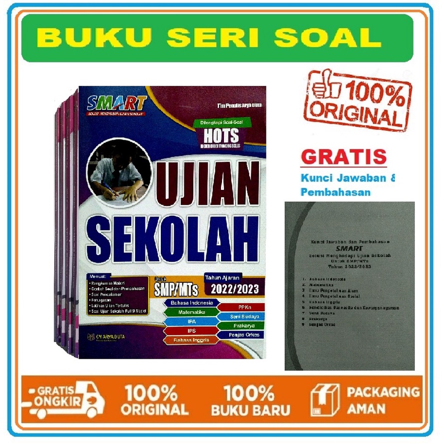 Jual Buku UJIAN SEKOLAH SMP / MTS (Gratis Kunci Jawaban & Pembahasan ...